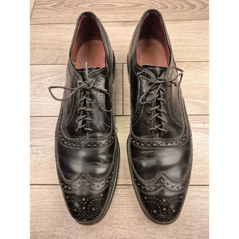 Allen Edmonds McAllister Wingtip Oxford Black Leather Dress Shoes Mens Sz 11.5 A